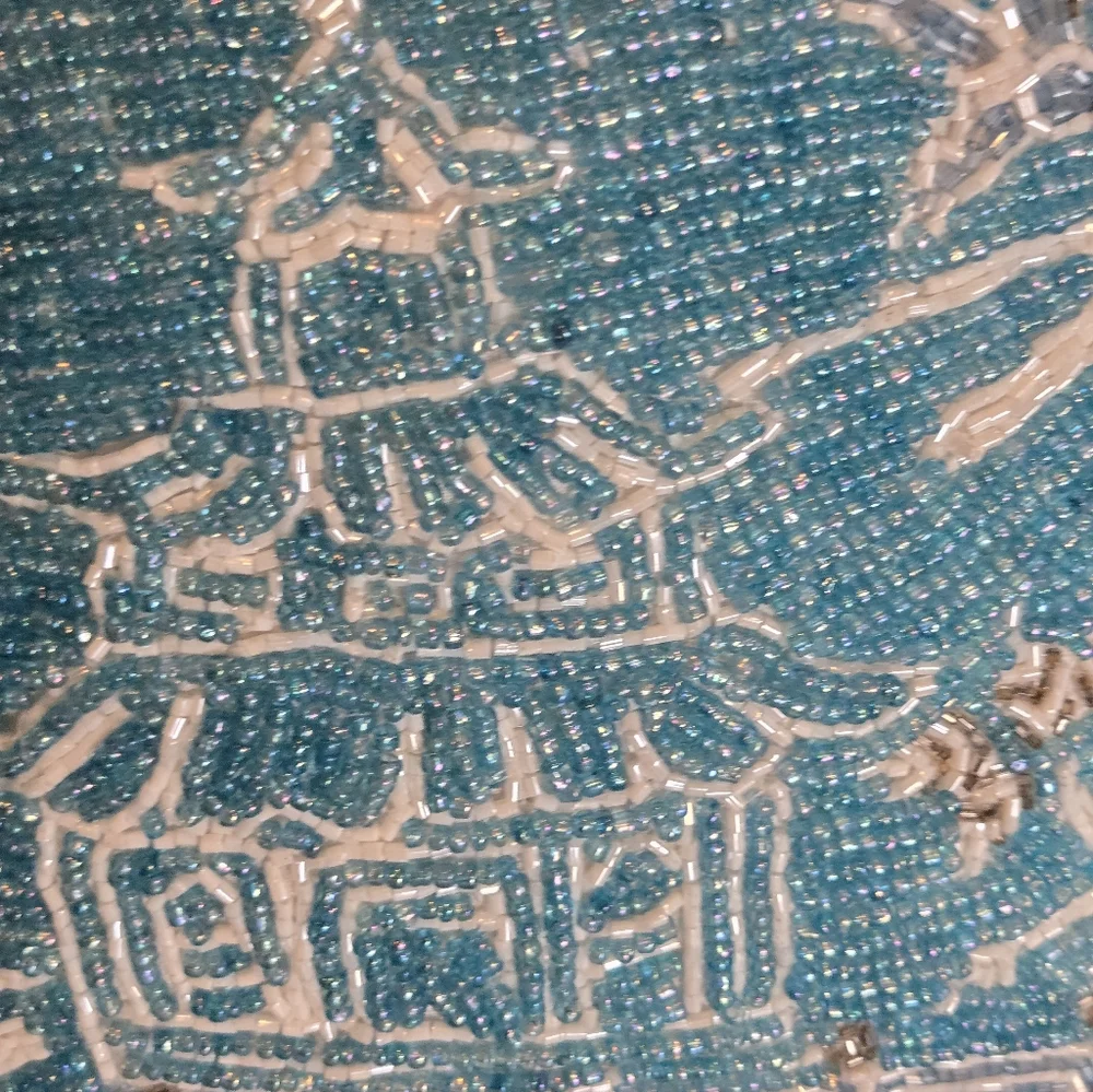 Chinoiserie Pagoda beaded pillow 13